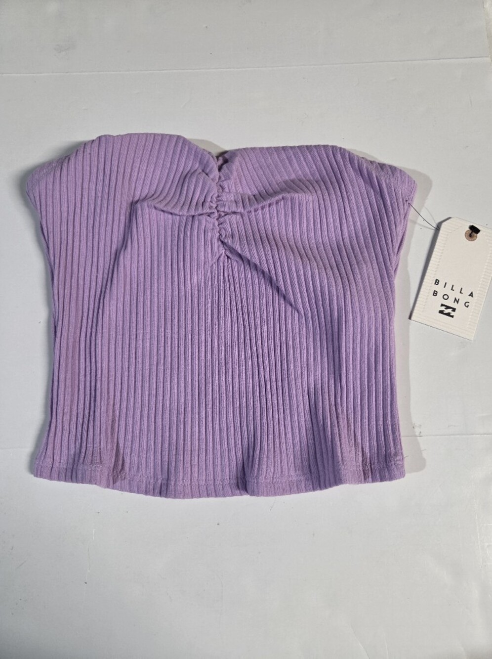 💜 NWT Billabong Lilac Ribbed Strapless Tube Top